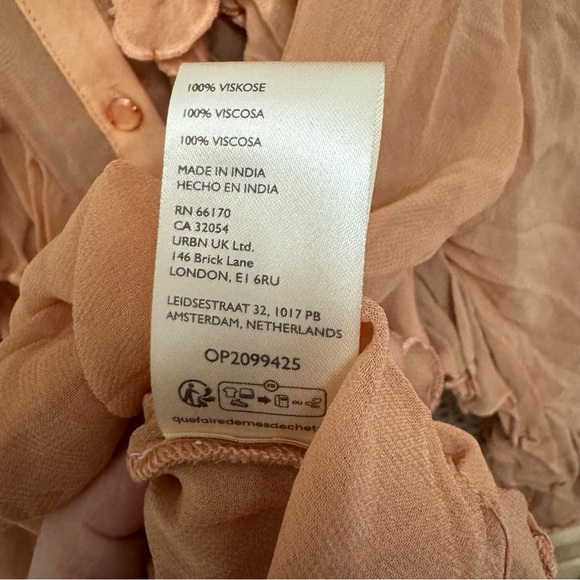 NWT By Anthropologie Sheer Ruffle Buttondown Blouse Size 1X - Picture 12 of 13